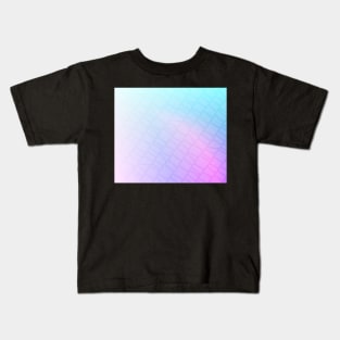 Geometric soft pastel pink purple and blue pattern Kids T-Shirt